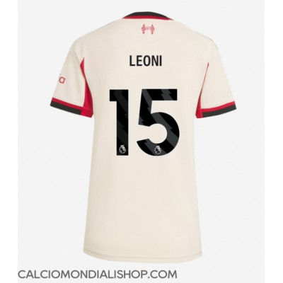 Maglie da calcio Liverpool Giovanni Leoni #15 Seconda Maglia Femminile 2025-26 Manica Corta Maglie da calcio Liverpool Giovanni Leoni #15 Seconda Maglia Femminile 2025-26 Manica Corta